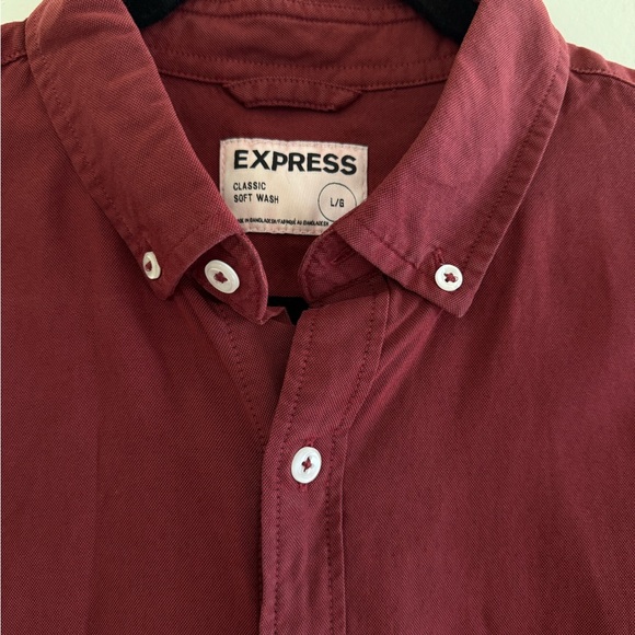 Express Men's Burgundy Shirt - Picture 3 of 6